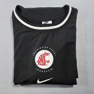 Nike Washington State Cougars WSU Mens Medium Black Graphic T-Shirt Athletic Tee